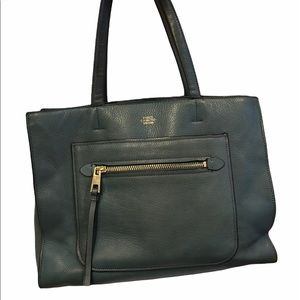 Blue leather Vince Camuto large shoulder bag